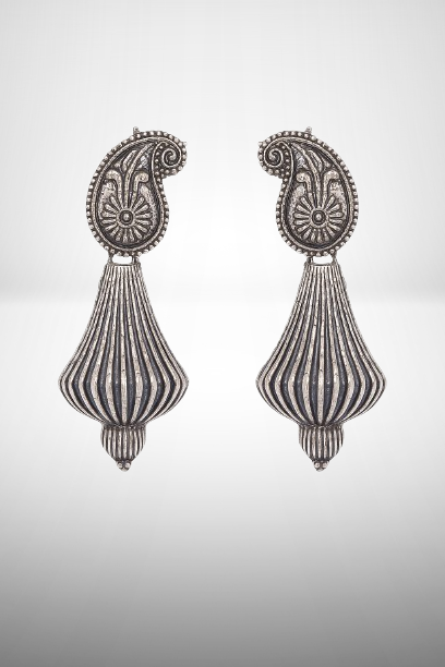 Antique Silver Paisley Earrings
