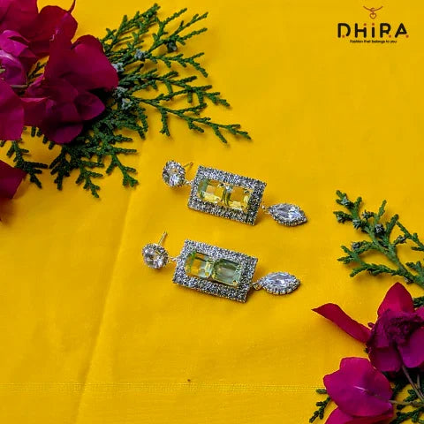 Elegant Crystal Stone Dangle Earrings