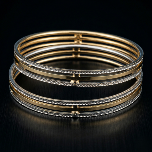 Elegant Slim Gold-Plated Bangles
