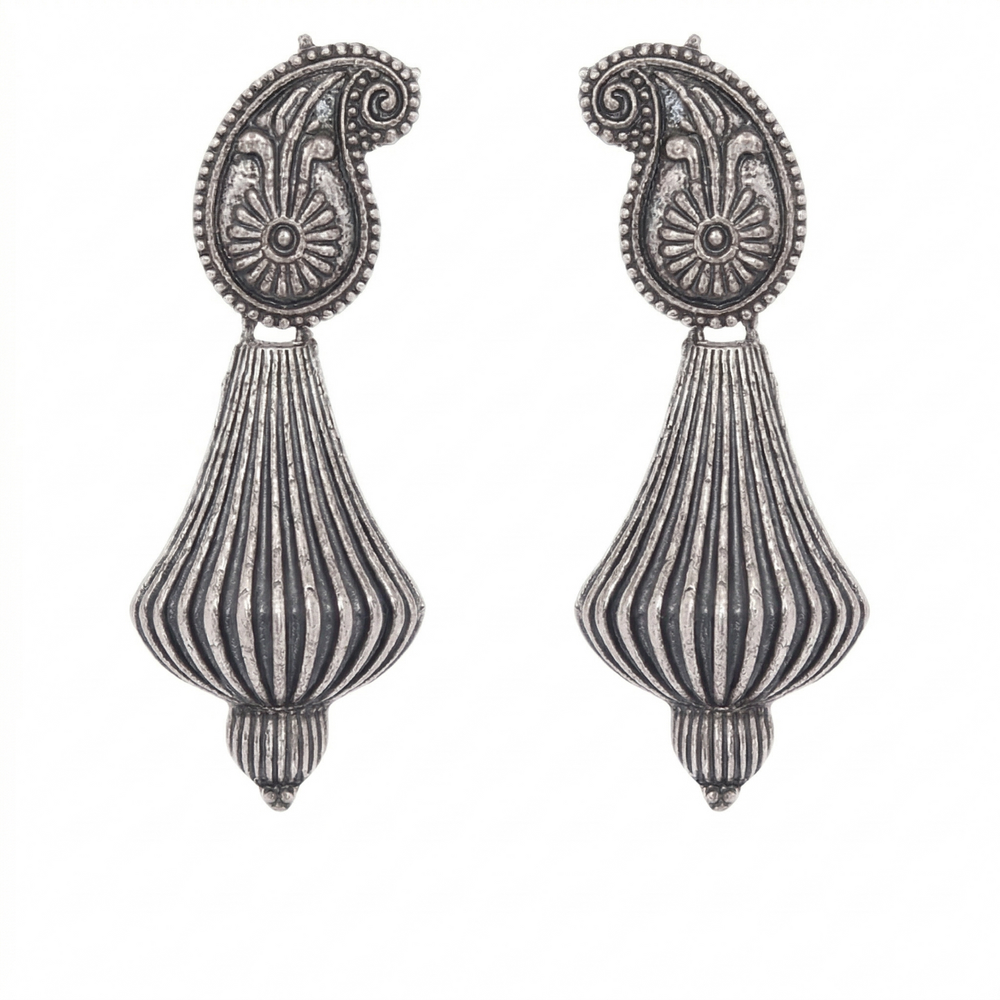 Antique Silver Paisley Earrings
