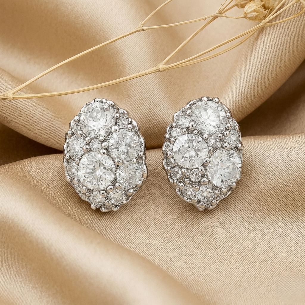 Lumiere Oval Studs-S