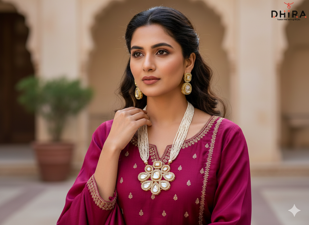 Dhira Polki Necklace style 1