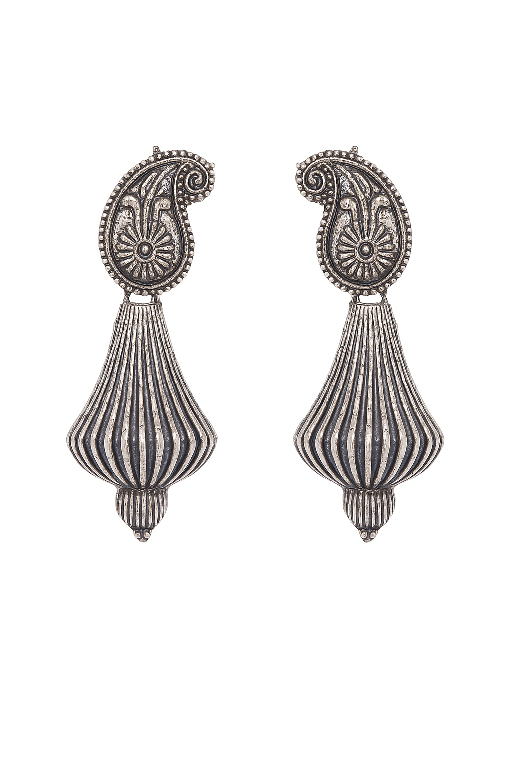 Antique Silver Paisley Earrings