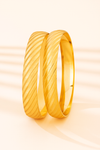 Bold Carved Gold Bangles