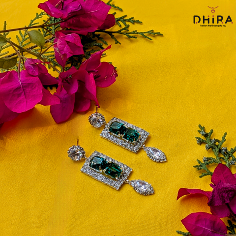 Elegant Crystal Stone Dangle Earrings