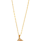 Gold Plated Pink Stone Pendant