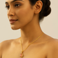 Gold Plated Pink Stone Pendant