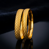 Bold Carved Gold Bangles