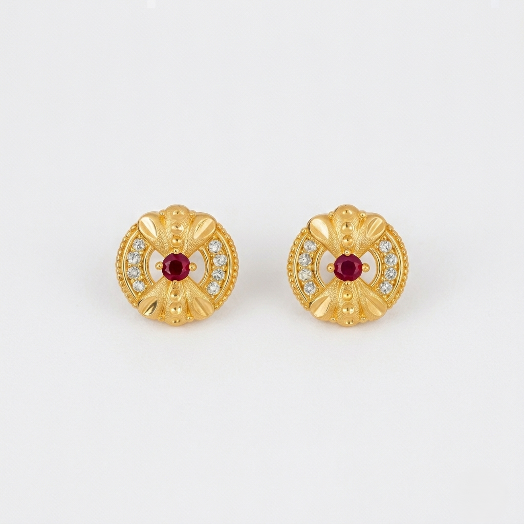 Dhira Micro Gold Studs Style 2