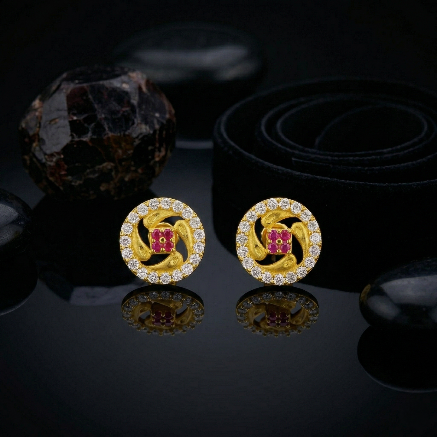 Dhira Micro Gold Studs Style 3