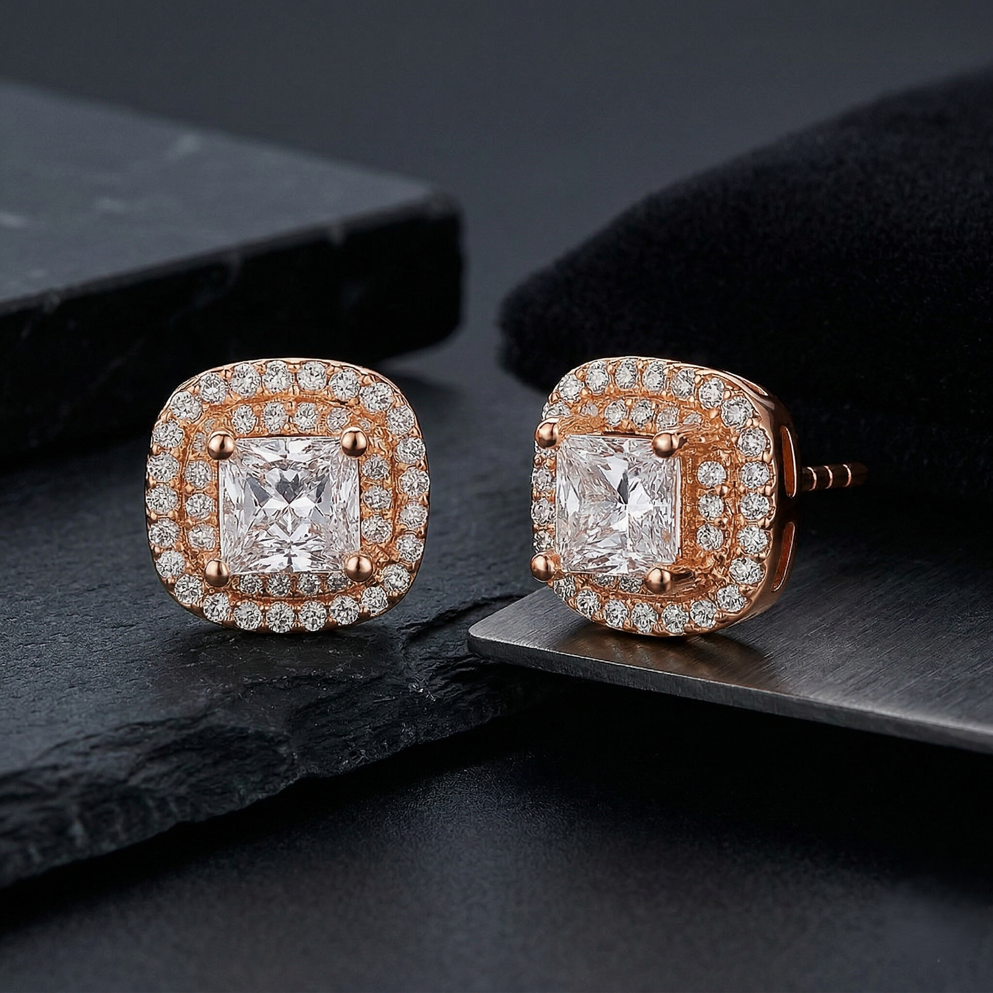 Square Halo Studs