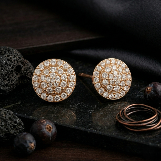 Round CZ Stone studs