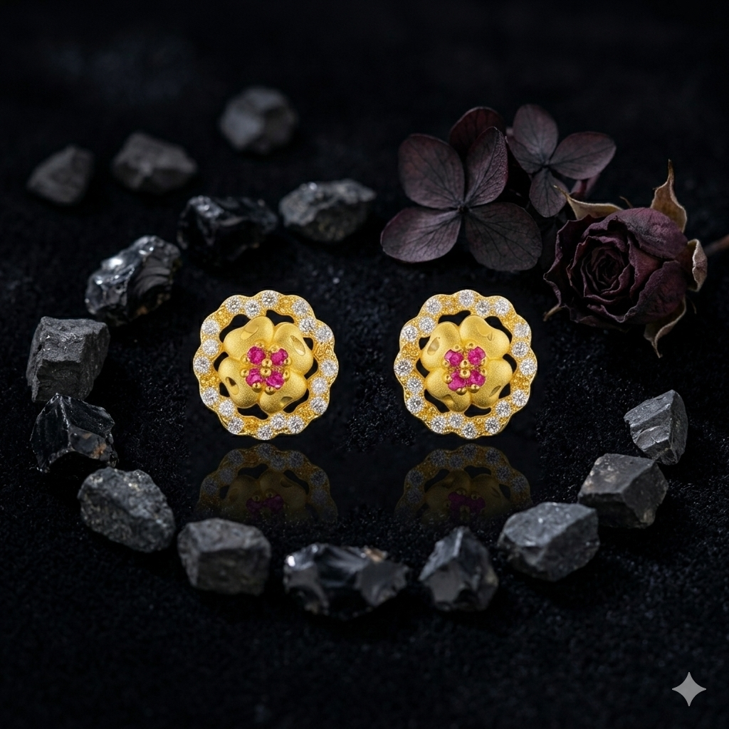 Dhira Micro Gold Studs Style 1