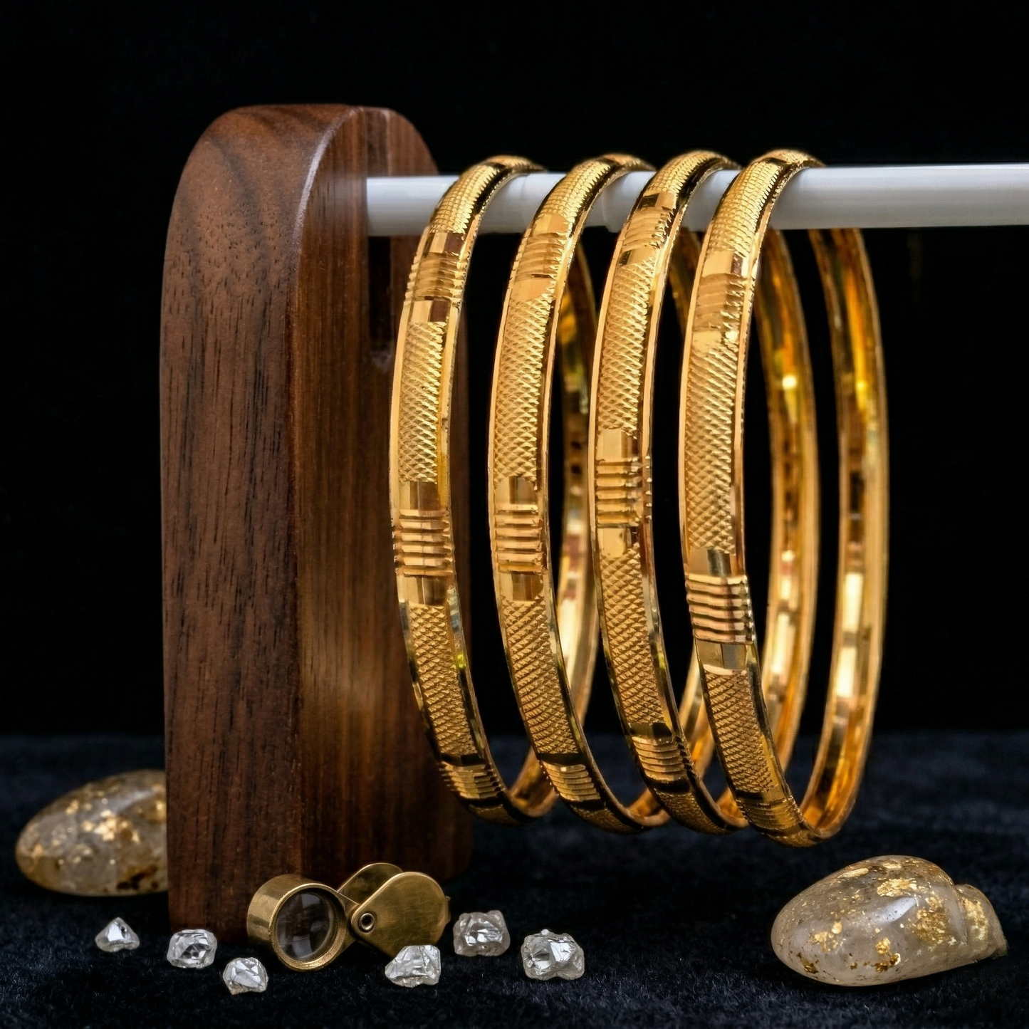 Golden Glow Designer Bangles