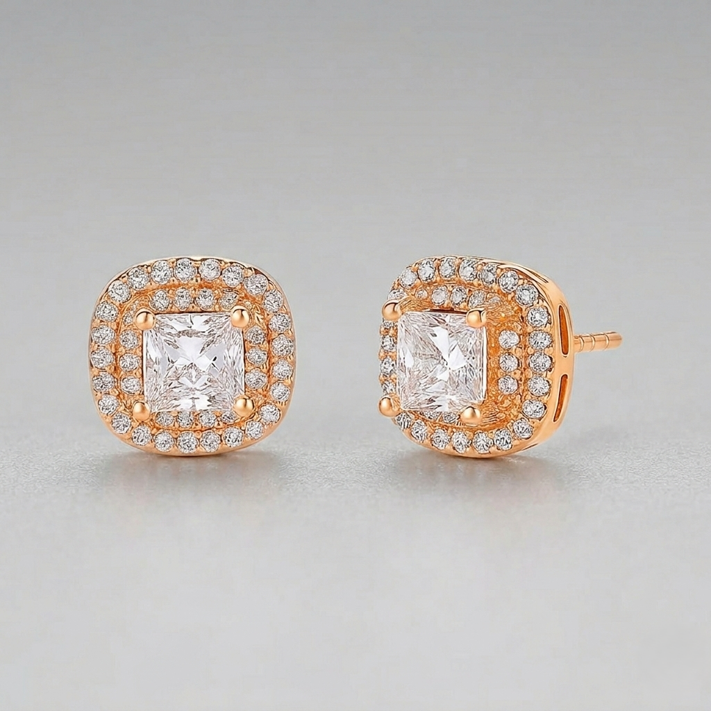 Square Halo Stud