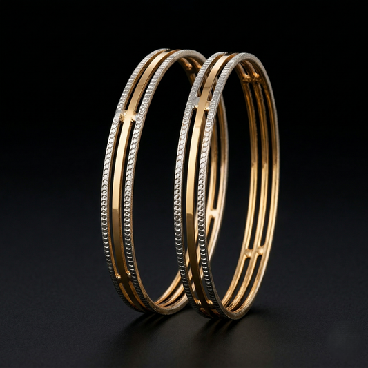 Elegant Slim Gold-Plated Bangles