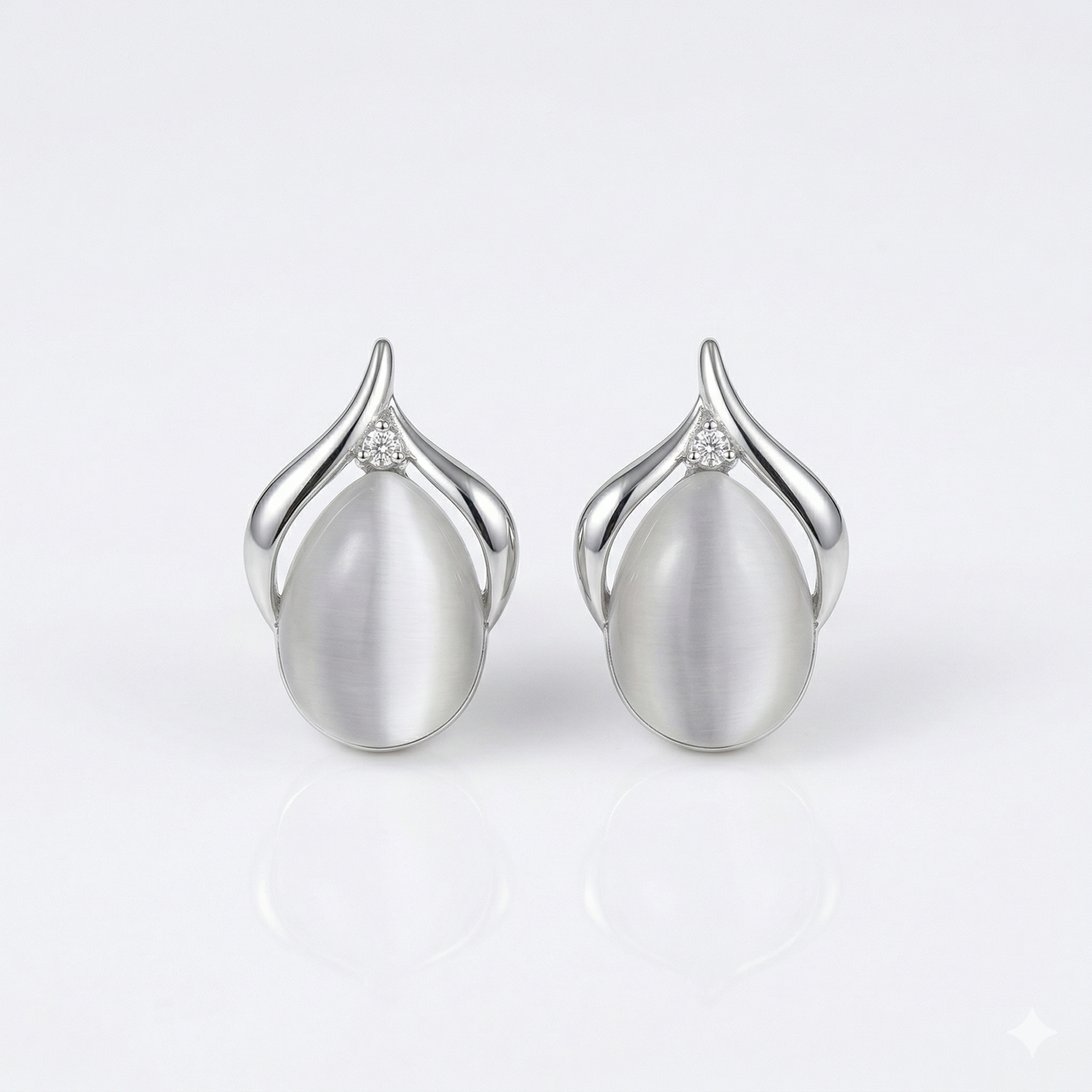 White Stone Elegance Studs