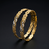 Gold-Plated Textured Bangles