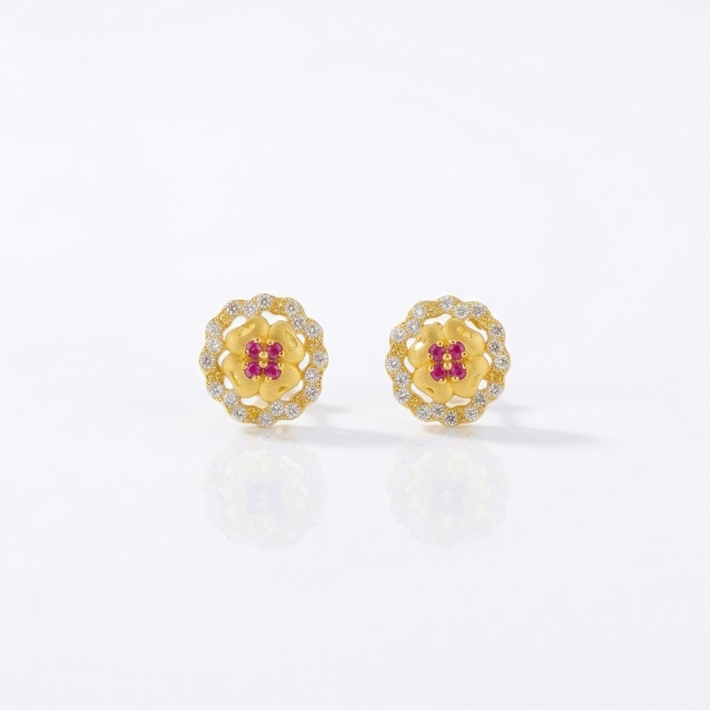 Dhira Micro Gold Studs Style 1