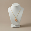 Gold Plated Pink Stone Pendant