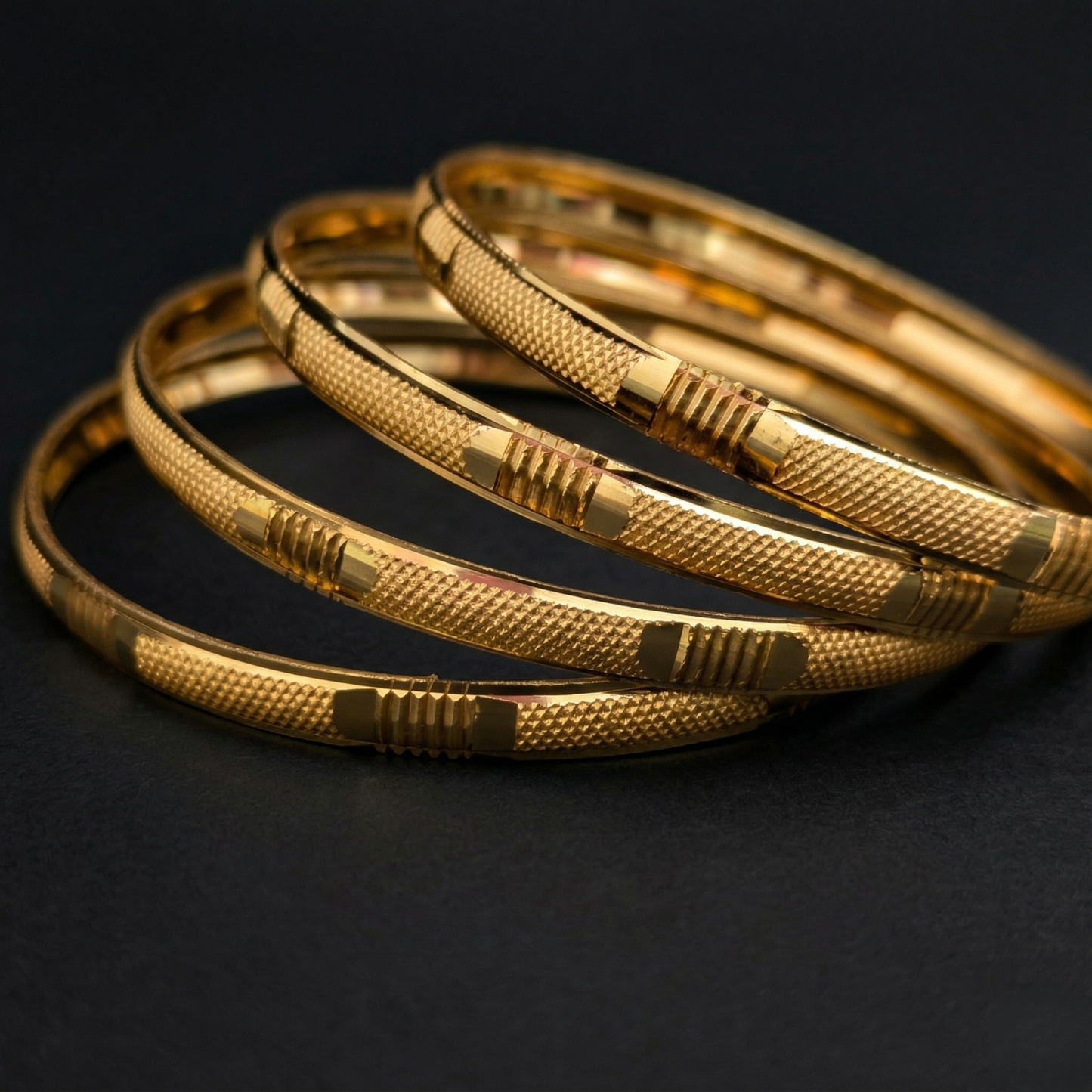 Golden Glow Designer Bangles