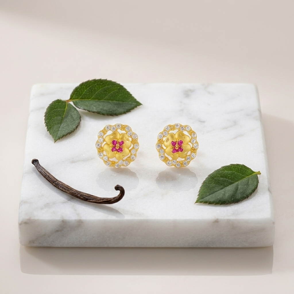 Dhira Micro Gold Studs Style 1