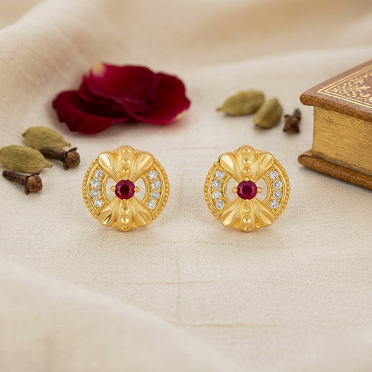 Dhira Micro Gold Studs Style 2