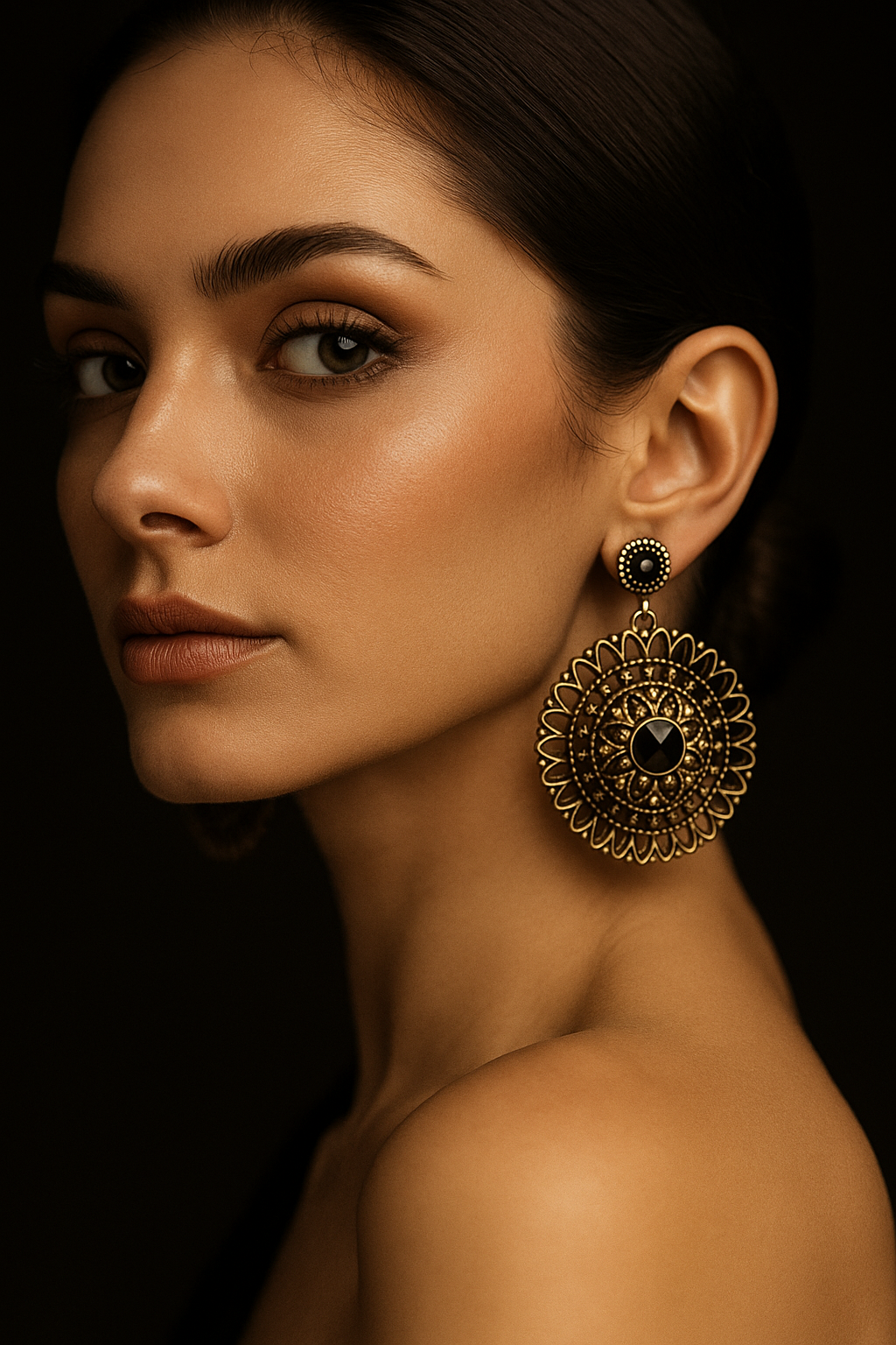 Antique Gold Bloom Earrings