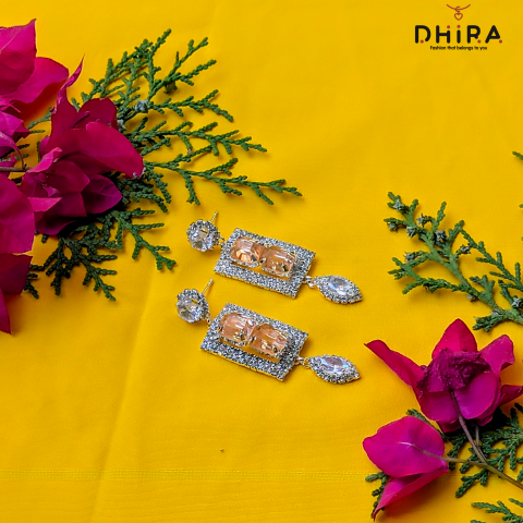 Elegant Crystal Stone Dangle Earrings