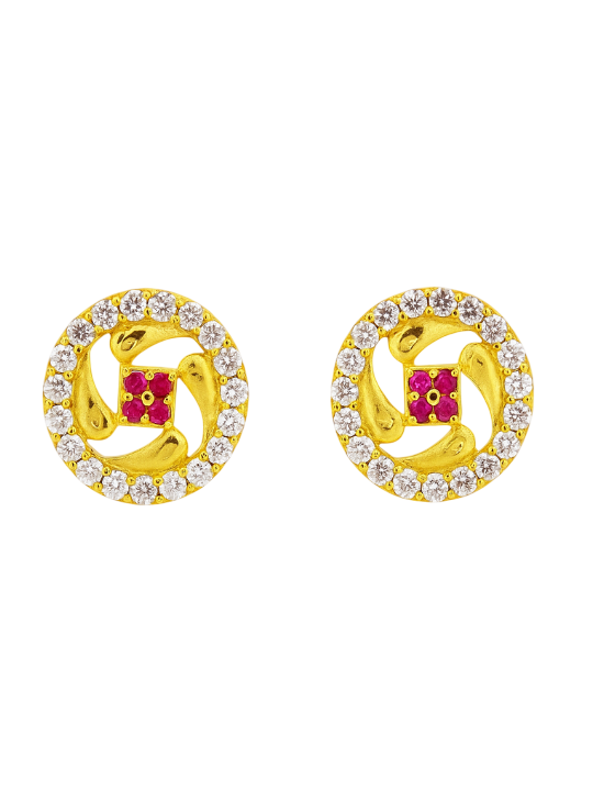 Dhira Micro Gold Studs Style 3