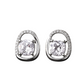Classic Crystal Halo Silver Stud