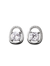Classic Crystal Halo Silver Stud