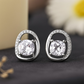 Classic Crystal Halo Silver Stud