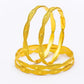 legant Wavy Pattern Gold Bangles Set