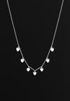 Anti Tarnish Heart Charm Silver Necklace