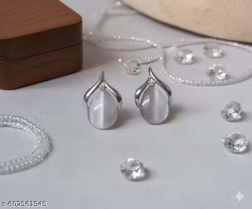 White Stone Elegance Studs