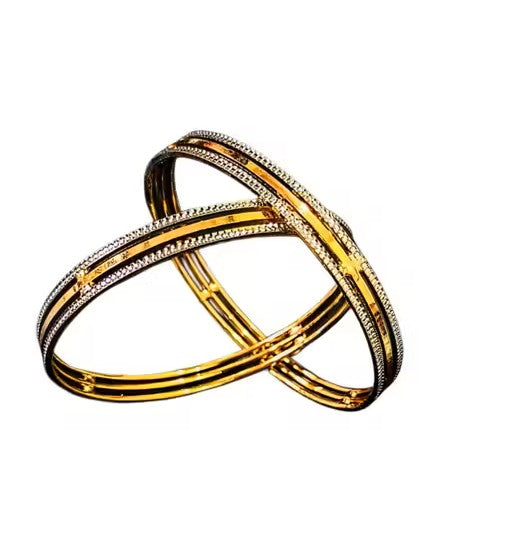 Elegant Slim Gold-Plated Bangles